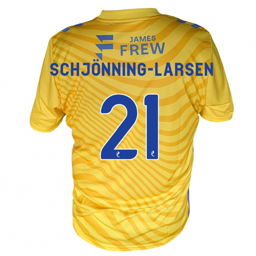 Danxen Mulher Camisola Michael Schjönning-Larsen #21 Azul Real Amarelo Alternativa 2026/27 Camisa
