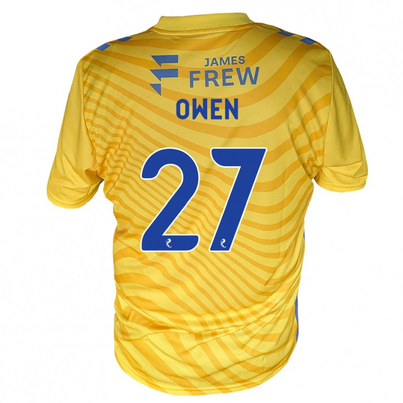 Danxen Mulher Camisola Ieuan Owen #27 Azul Real Amarelo Alternativa 2026/27 Camisa