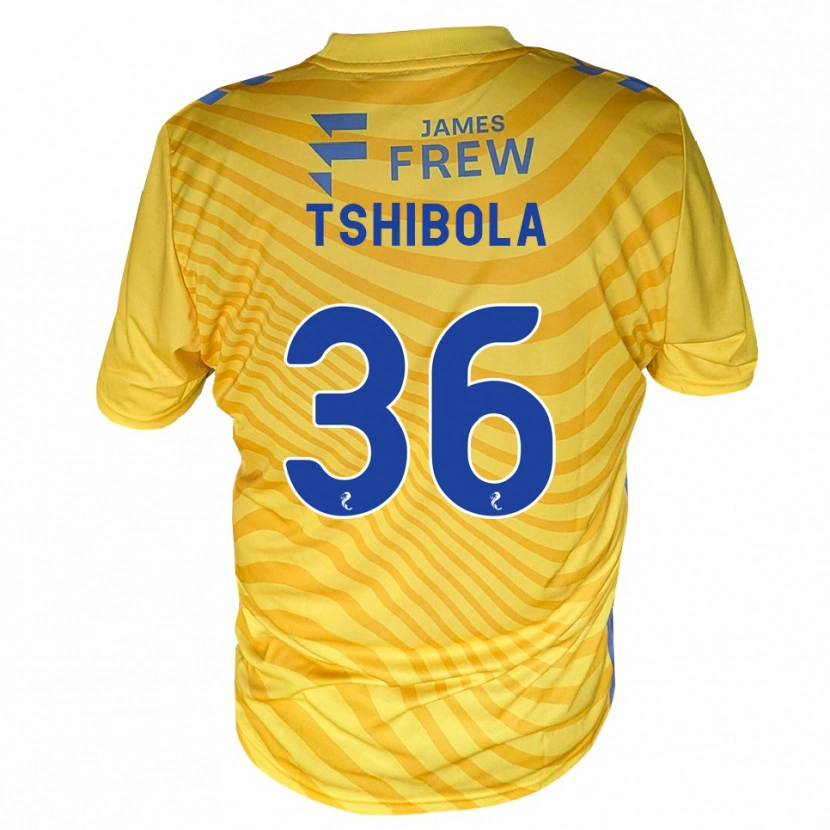 Danxen Mulher Camisola Aaron Tshibola #36 Azul Real Amarelo Alternativa 2026/27 Camisa
