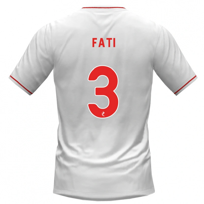 Danxen Mulher Camisola Babacar Fati #3 Branco Vermelho Alternativa 2026/27 Camisa