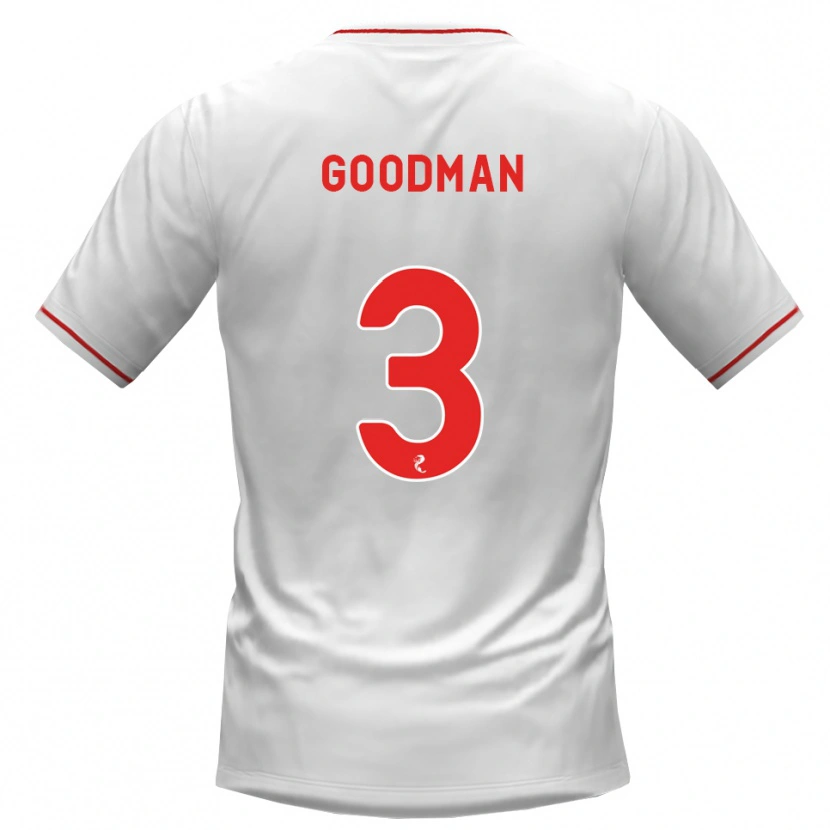 Danxen Mulher Camisola Mya Goodman #3 Branco Vermelho Alternativa 2026/27 Camisa