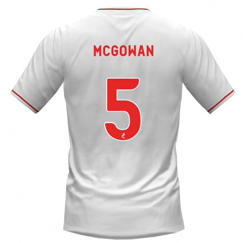 Danxen Mulher Camisola Ryan Mcgowan #5 Branco Vermelho Alternativa 2026/27 Camisa