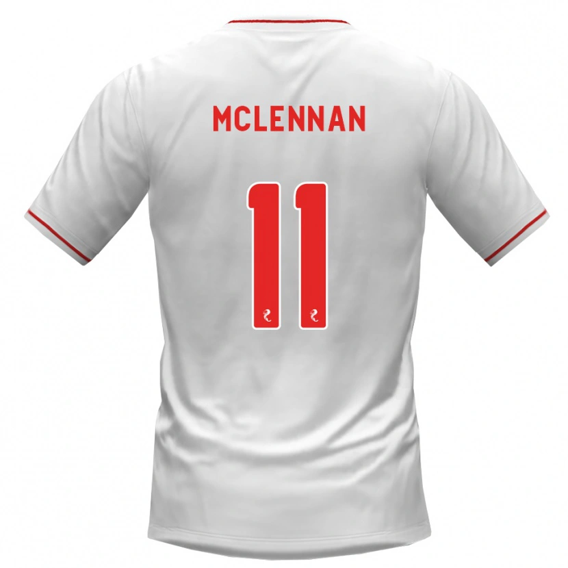 Danxen Mulher Camisola Connor Mclennan #11 Branco Vermelho Alternativa 2026/27 Camisa