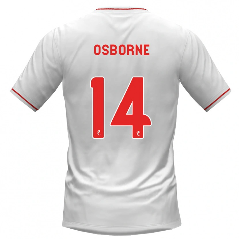 Danxen Mulher Camisola Ellie Osborne #14 Branco Vermelho Alternativa 2026/27 Camisa