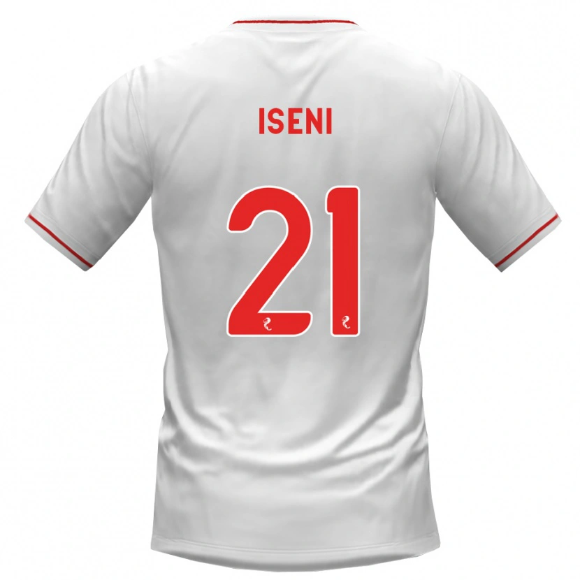 Danxen Mulher Camisola Besir Iseni #21 Branco Vermelho Alternativa 2026/27 Camisa