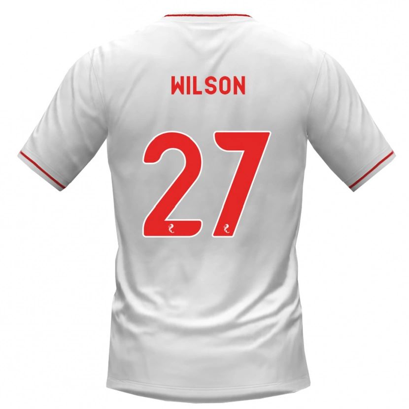 Danxen Mulher Camisola Danny Wilson #27 Branco Vermelho Alternativa 2026/27 Camisa