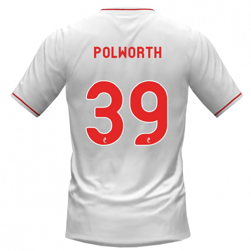 Danxen Mulher Camisola Liam Polworth #39 Branco Vermelho Alternativa 2026/27 Camisa