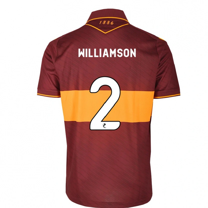 Danxen Mulher Camisola Scott Williamson #2 Laranja Marrom Alternativa 2026/27 Camisa