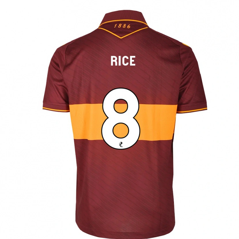Danxen Mulher Camisola Katie Rice #8 Laranja Marrom Alternativa 2026/27 Camisa