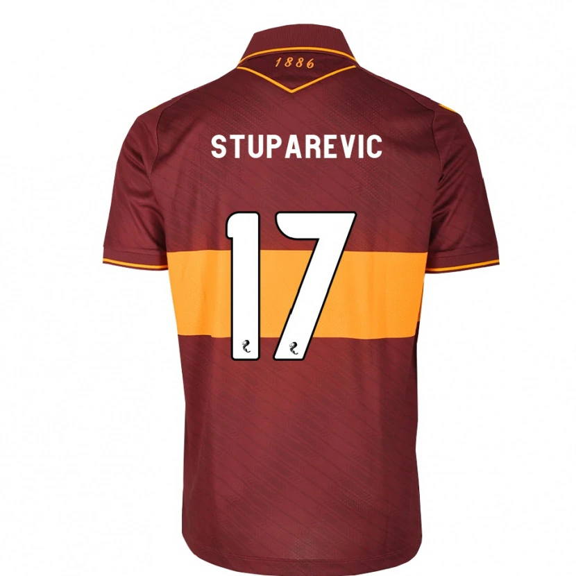 Danxen Mulher Camisola Filip Stuparevic #17 Laranja Marrom Alternativa 2026/27 Camisa