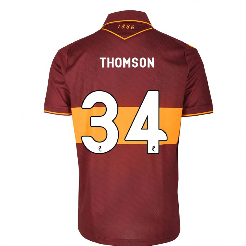 Danxen Mulher Camisola Aaron Thomson #34 Laranja Marrom Alternativa 2026/27 Camisa