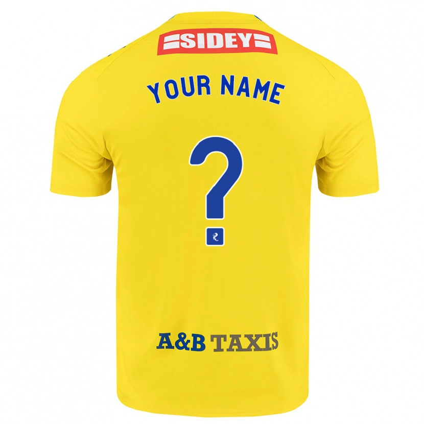 Danxen Mulher Camisola Seu Nome #0 Amarelo Azul Preto Alternativa 2026/27 Camisa