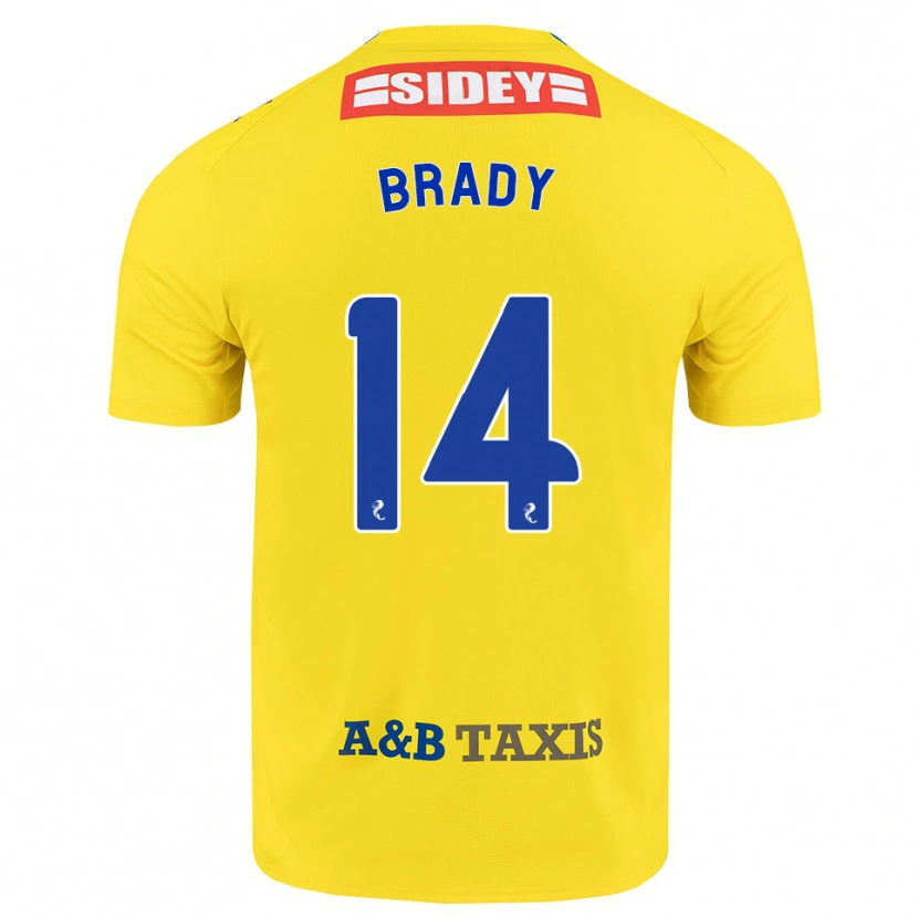 Danxen Mulher Camisola Scarlett Brady #14 Amarelo Azul Preto Alternativa 2026/27 Camisa