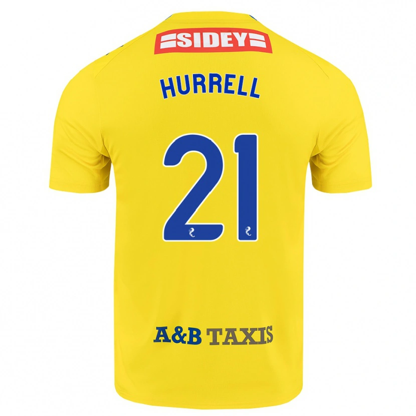 Danxen Mulher Camisola Olivia Hurrell #21 Amarelo Azul Preto Alternativa 2026/27 Camisa