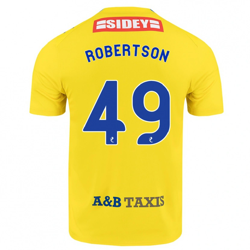 Danxen Mulher Camisola Jack Robertson #49 Amarelo Azul Preto Alternativa 2026/27 Camisa