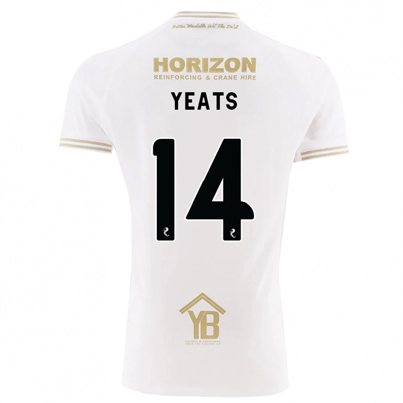 Danxen Mulher Camisola Finn Yeats #14 Trigo Branco Alternativa 2026/27 Camisa
