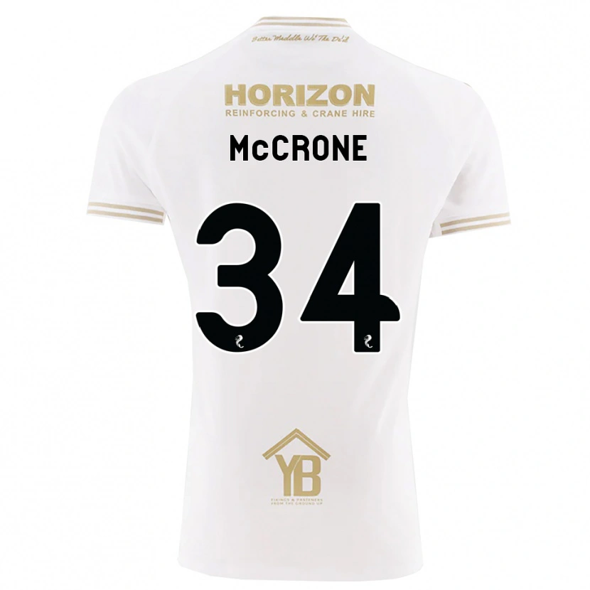 Danxen Mulher Camisola Caelan Mccrone #34 Trigo Branco Alternativa 2026/27 Camisa