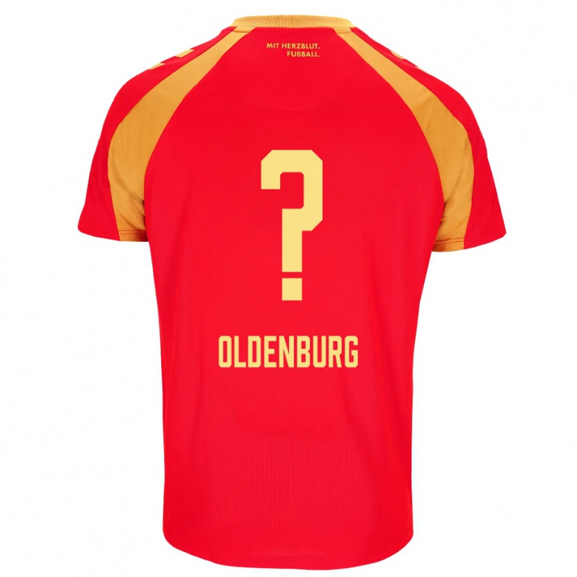 Danxen Mulher Camisola Leon Oldenburg #0 Vermelho Laranja Preto Alternativa 2026/27 Camisa