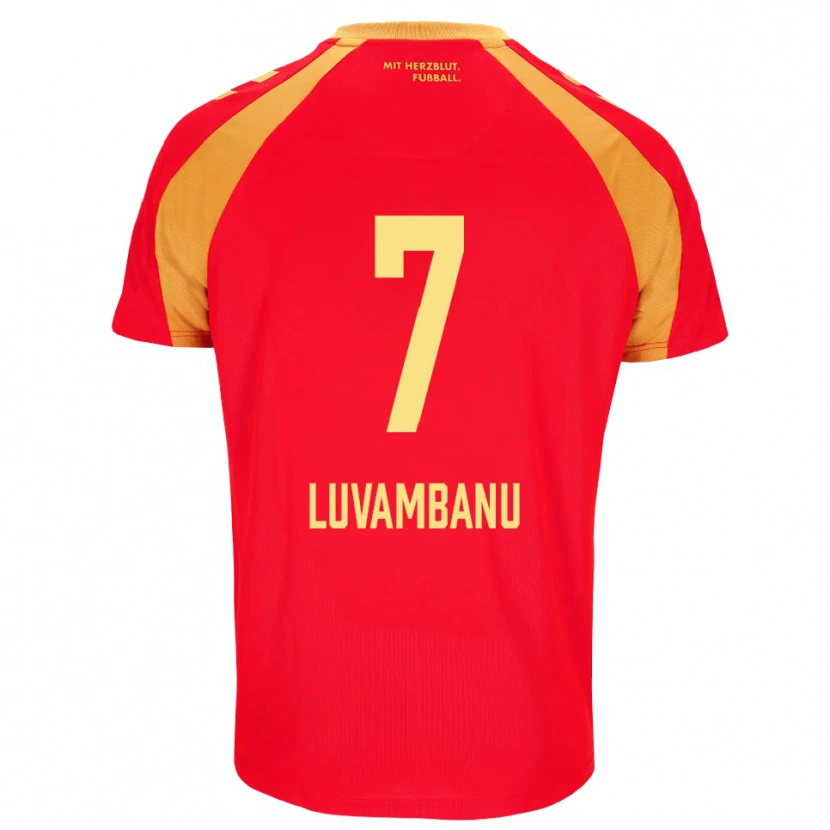 Danxen Mulher Camisola Danell Luvambanu #7 Vermelho Laranja Preto Alternativa 2026/27 Camisa
