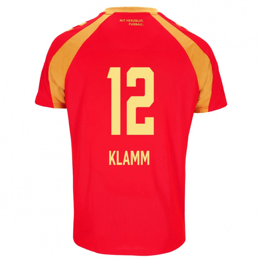 Danxen Mulher Camisola Felix Klamm #12 Vermelho Laranja Preto Alternativa 2026/27 Camisa