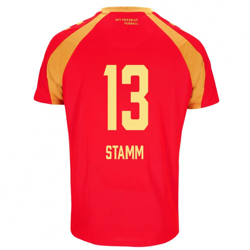 Danxen Mulher Camisola David Stamm #13 Vermelho Laranja Preto Alternativa 2026/27 Camisa