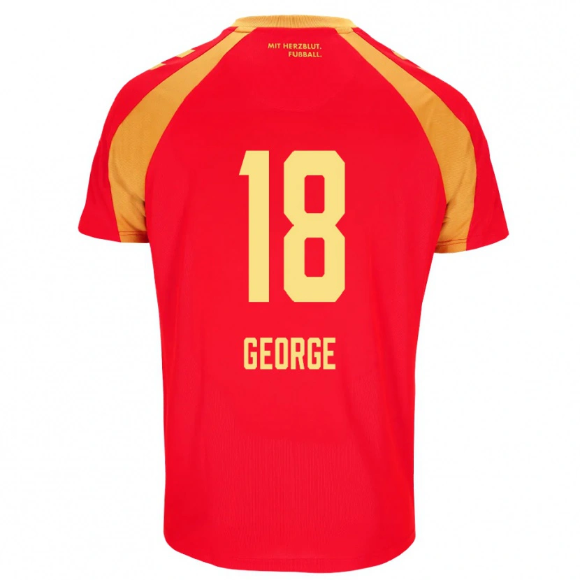 Danxen Mulher Camisola Kayonte Kaheim Karim George #18 Vermelho Laranja Preto Alternativa 2026/27 Camisa