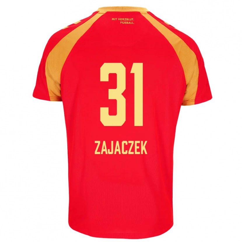 Danxen Mulher Camisola Arne Zajaczek #31 Vermelho Laranja Preto Alternativa 2026/27 Camisa