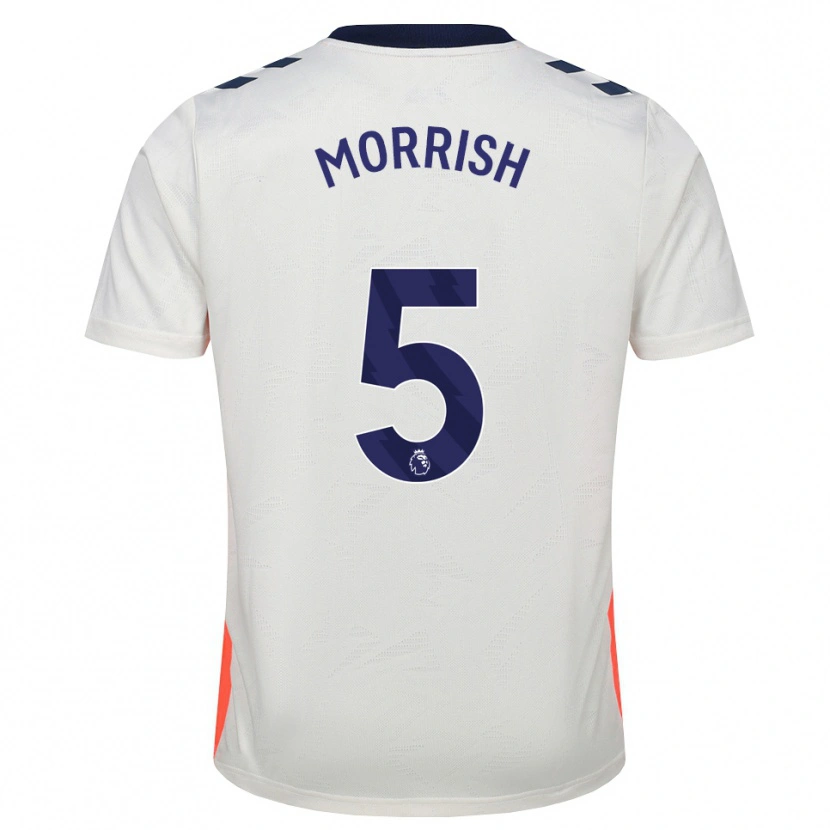 Danxen Mulher Camisola Rhys Morrish #5 Branco Laranja Azul Real Alternativa 2026/27 Camisa