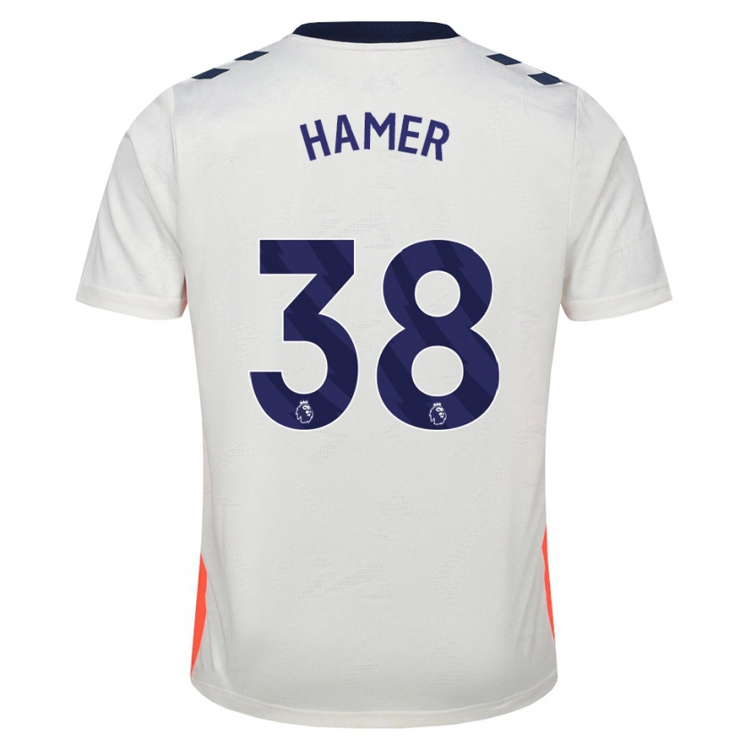 Danxen Mulher Camisola Gustavo Hamer #38 Branco Laranja Azul Real Alternativa 2026/27 Camisa