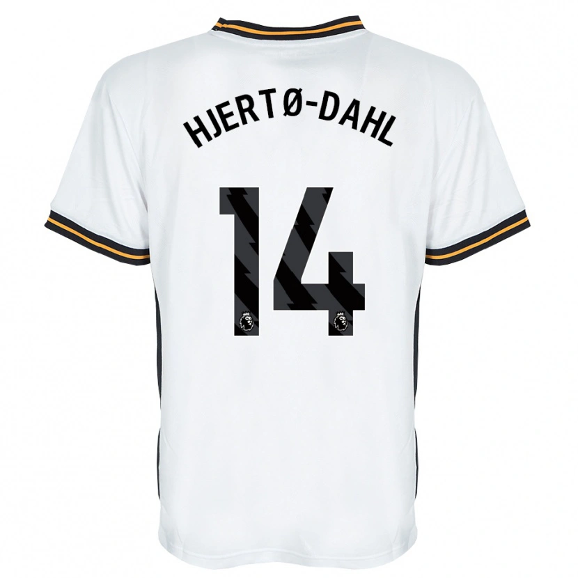 Danxen Mulher Camisola Jens Hjertø-Dahl #14 Branco Laranja Preto Alternativa 2026/27 Camisa