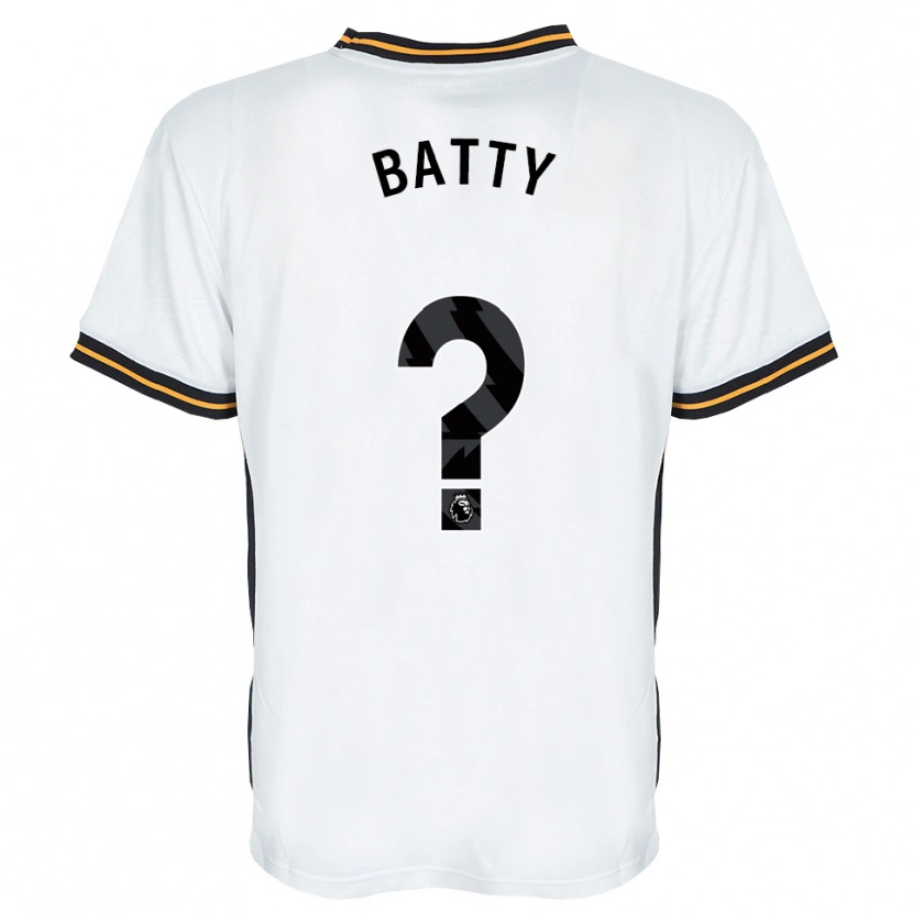 Danxen Mulher Camisola Joe Batty #0 Branco Laranja Preto Alternativa 2026/27 Camisa