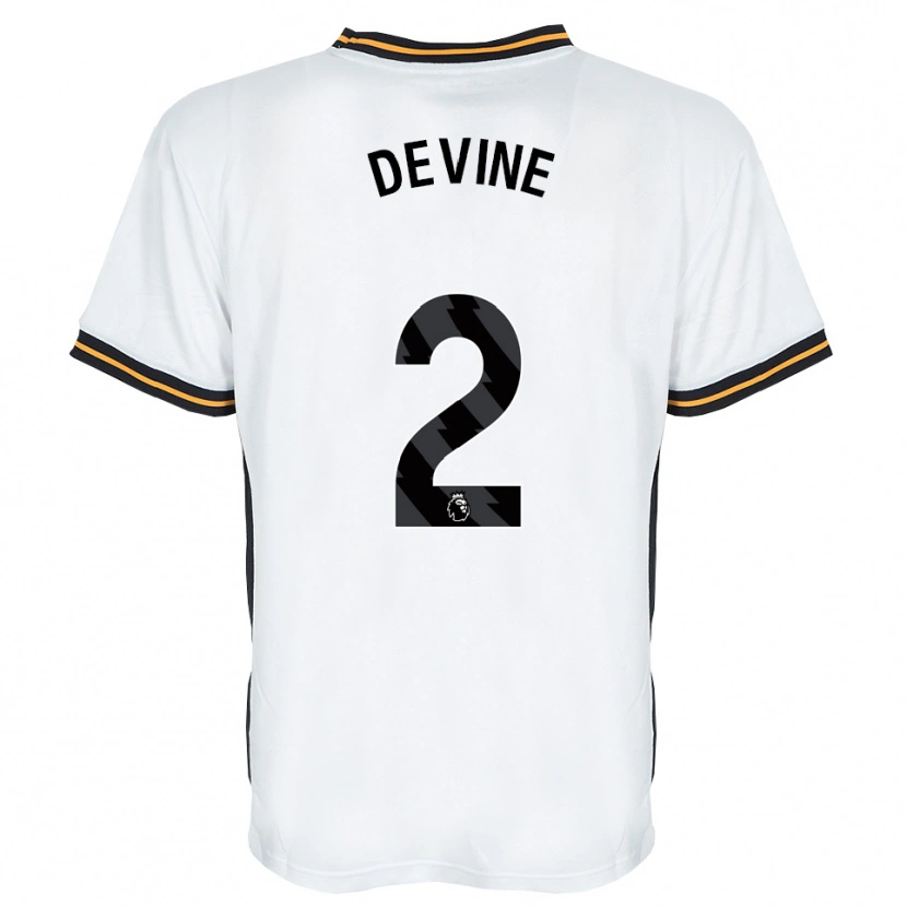 Danxen Mulher Camisola Ed Devine #2 Branco Laranja Preto Alternativa 2026/27 Camisa
