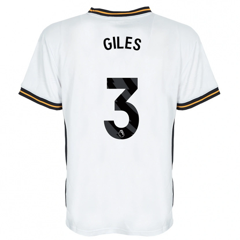 Danxen Mulher Camisola Ryan Giles #3 Branco Laranja Preto Alternativa 2026/27 Camisa