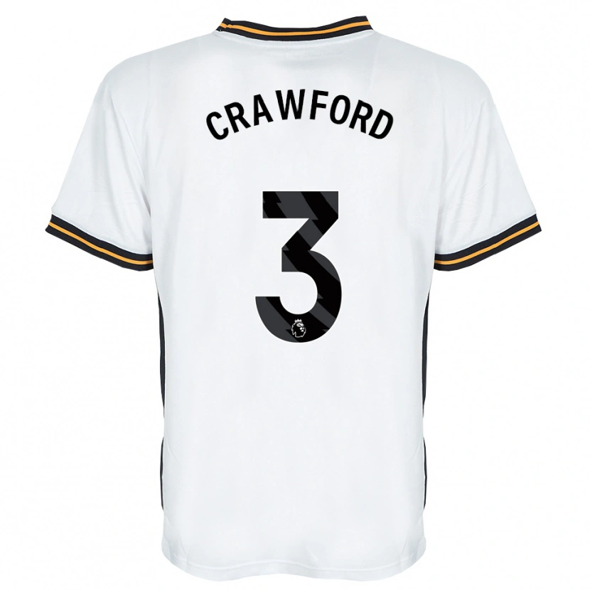 Danxen Mulher Camisola Jude Crawford #3 Branco Laranja Preto Alternativa 2026/27 Camisa
