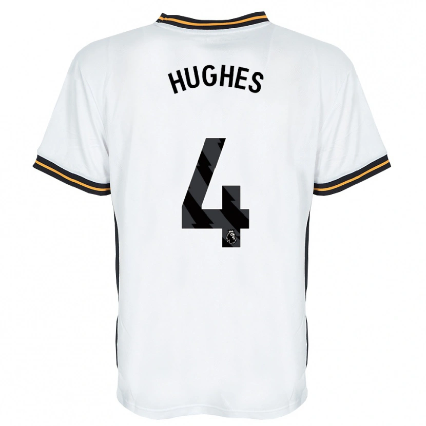 Danxen Mulher Camisola Charlie Hughes #4 Branco Laranja Preto Alternativa 2026/27 Camisa