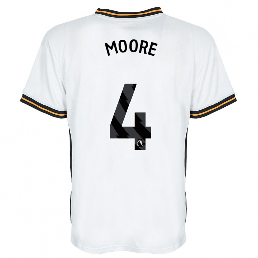 Danxen Mulher Camisola Bobby Moore #4 Branco Laranja Preto Alternativa 2026/27 Camisa