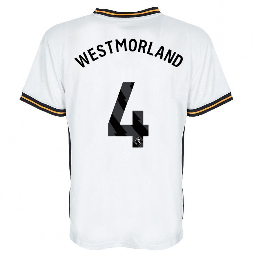 Danxen Mulher Camisola Emma Westmorland #4 Branco Laranja Preto Alternativa 2026/27 Camisa