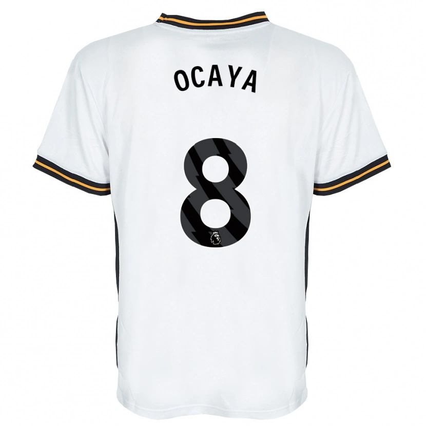 Danxen Mulher Camisola Josh Ocaya #8 Branco Laranja Preto Alternativa 2026/27 Camisa