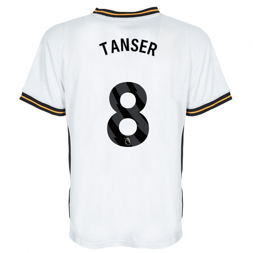 Danxen Mulher Camisola Ellie Tanser #8 Branco Laranja Preto Alternativa 2026/27 Camisa