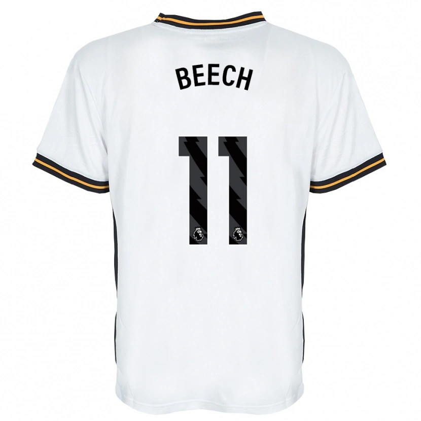 Danxen Mulher Camisola Rebecca Beech #11 Branco Laranja Preto Alternativa 2026/27 Camisa