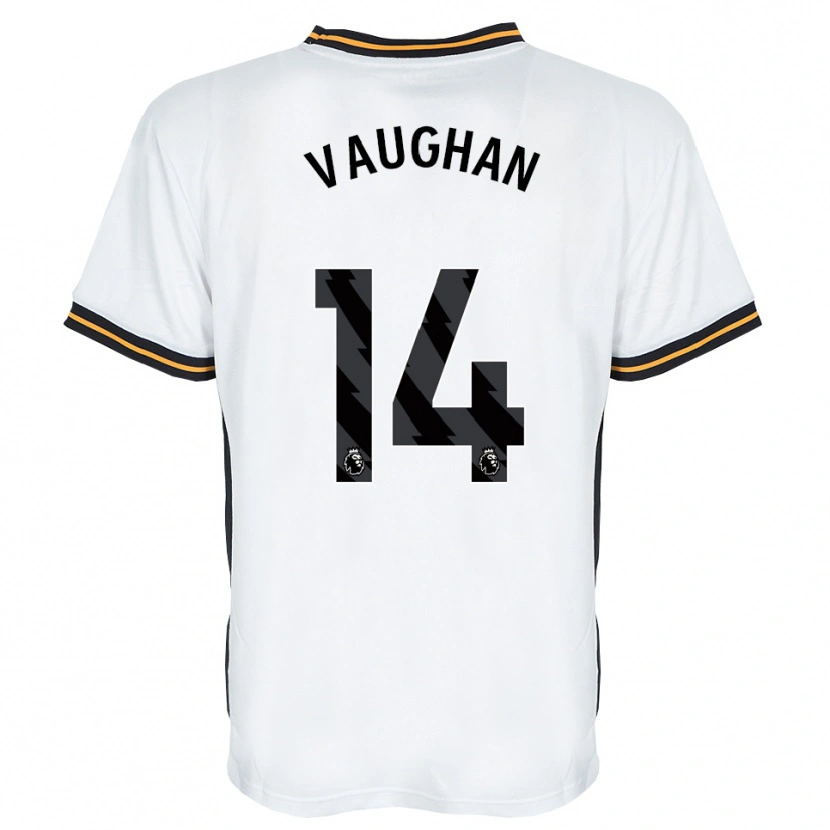 Danxen Mulher Camisola Harry Vaughan #14 Branco Laranja Preto Alternativa 2026/27 Camisa