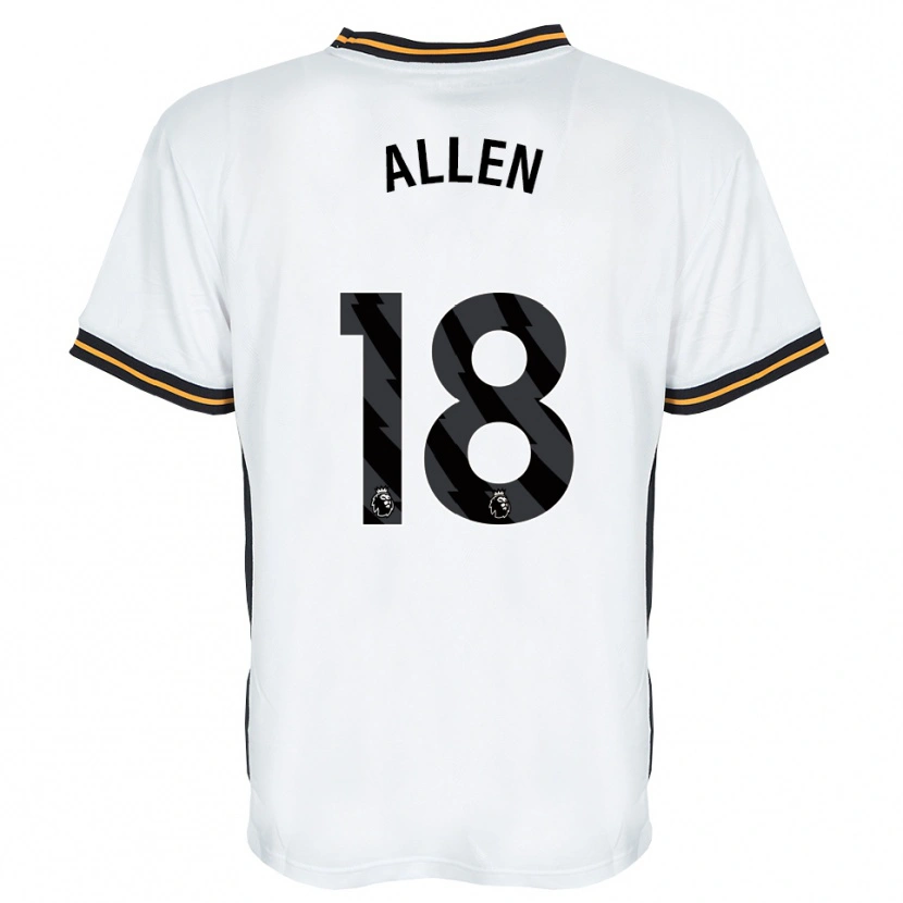 Danxen Mulher Camisola Aaliyah Allen #18 Branco Laranja Preto Alternativa 2026/27 Camisa