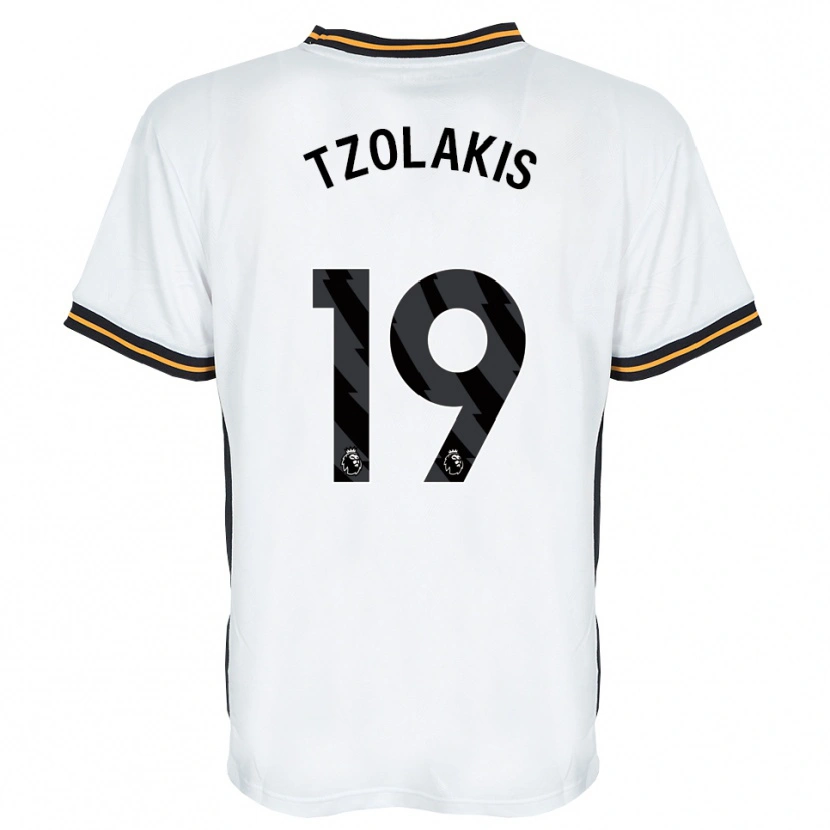 Danxen Mulher Camisola Konstantinos Tzolakis #19 Branco Laranja Preto Alternativa 2026/27 Camisa