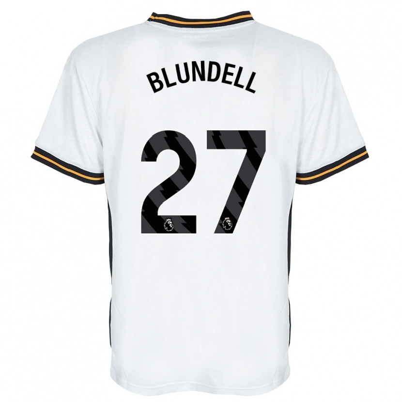 Danxen Mulher Camisola Maddie Blundell #27 Branco Laranja Preto Alternativa 2026/27 Camisa