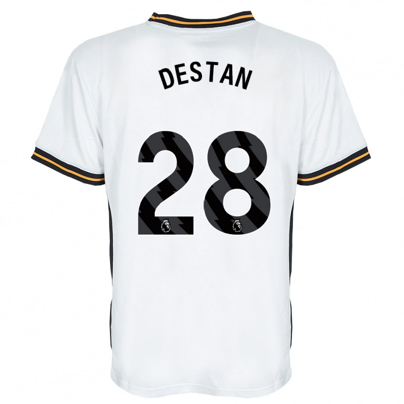 Danxen Mulher Camisola Enis Destan #28 Branco Laranja Preto Alternativa 2026/27 Camisa