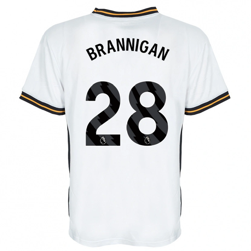 Danxen Mulher Camisola Aoife Brannigan #28 Branco Laranja Preto Alternativa 2026/27 Camisa