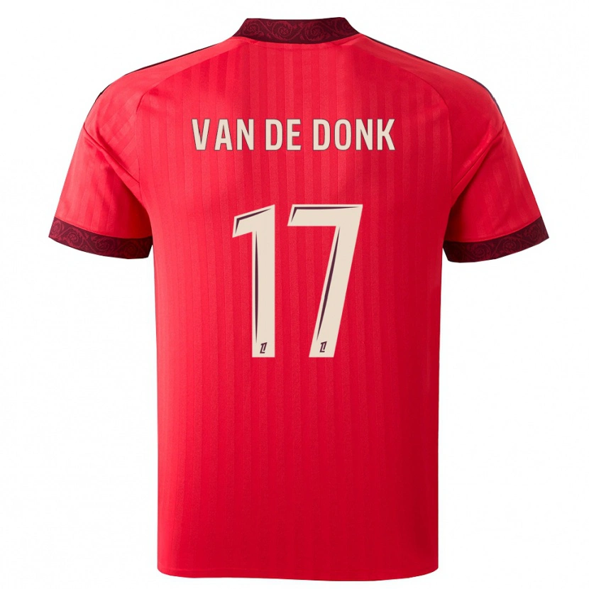Danxen Mulher Camisola Danielle Van De Donk #17 Borgonha Vermelho Branco Alternativa 2026/27 Camisa