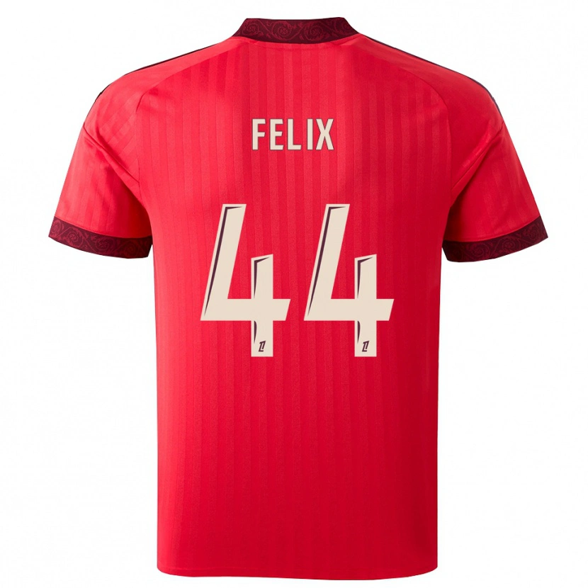 Danxen Mulher Camisola Marley Felix #44 Borgonha Vermelho Branco Alternativa 2026/27 Camisa
