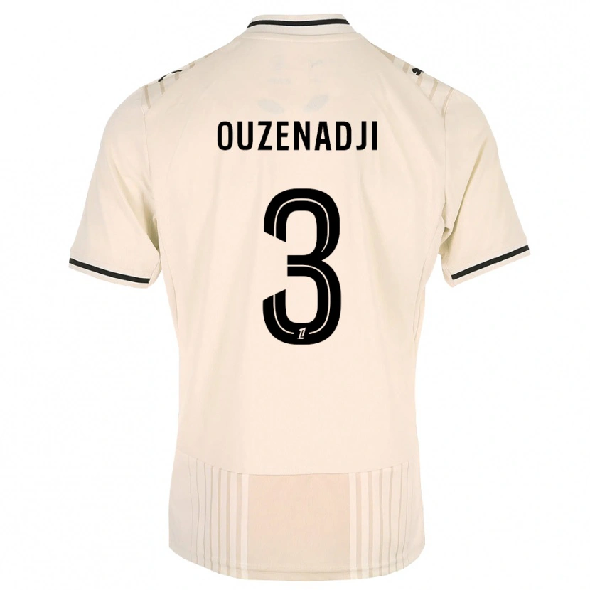 Danxen Mulher Camisola Anis Ouzenadji #3 Renda Preta Branco Antigo Alternativa 2026/27 Camisa