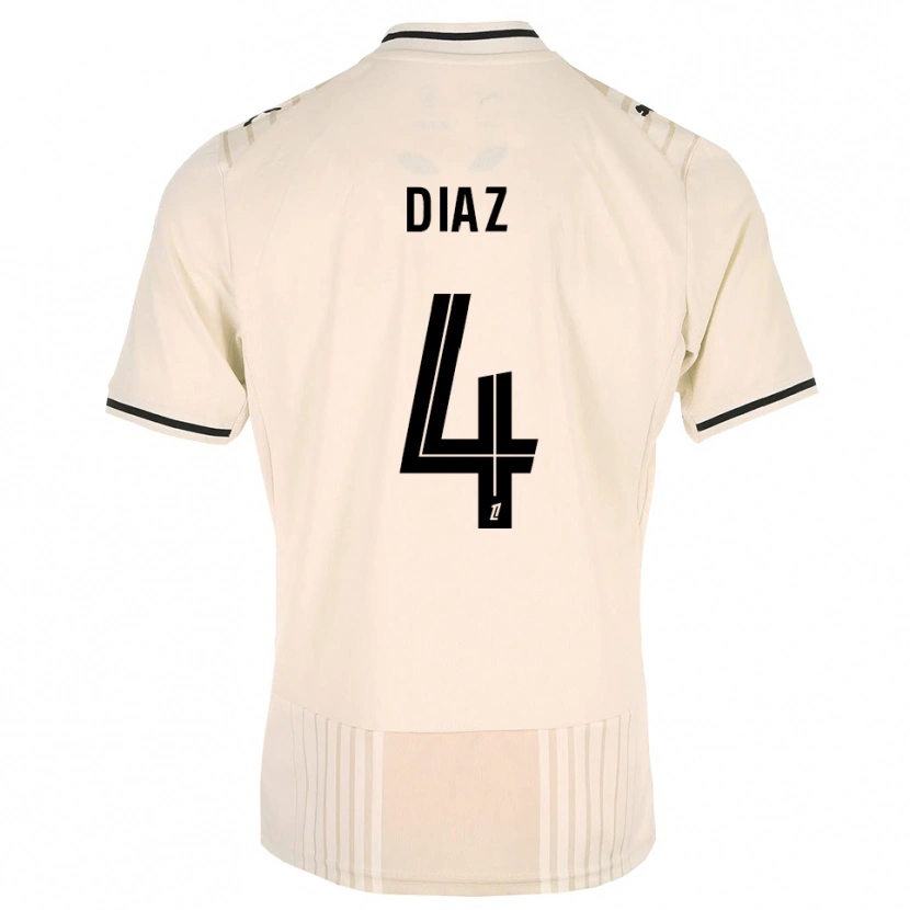 Danxen Mulher Camisola Junior Diaz #4 Renda Preta Branco Antigo Alternativa 2026/27 Camisa